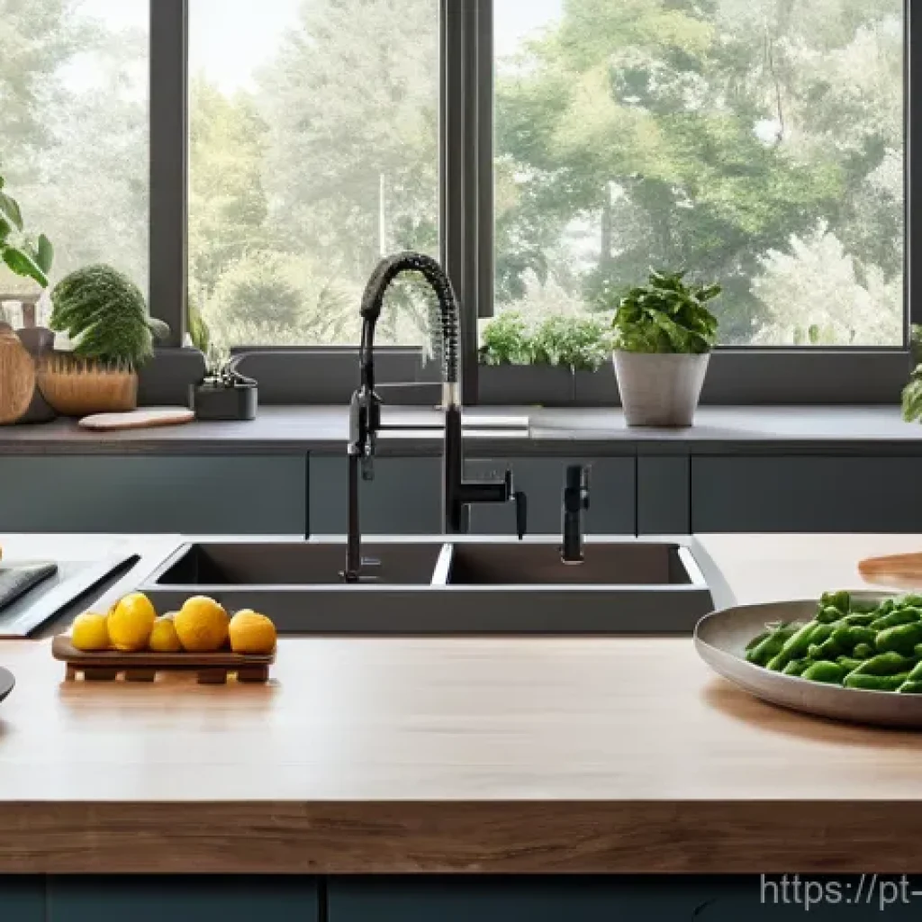 소형 가전 수납 아이디어 - Here are three detailed image prompts for an AI image generator, focusing on kitchen organization an...