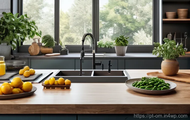 소형 가전 수납 아이디어 - Here are three detailed image prompts for an AI image generator, focusing on kitchen organization an...